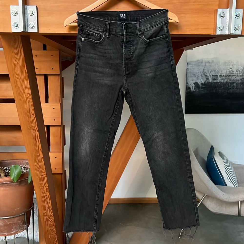 Gap Cheeky Straight Black Denim Jeans